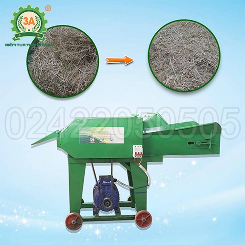 Máy băm rơm trồng nấm 3A3Kw 2 buồng băm