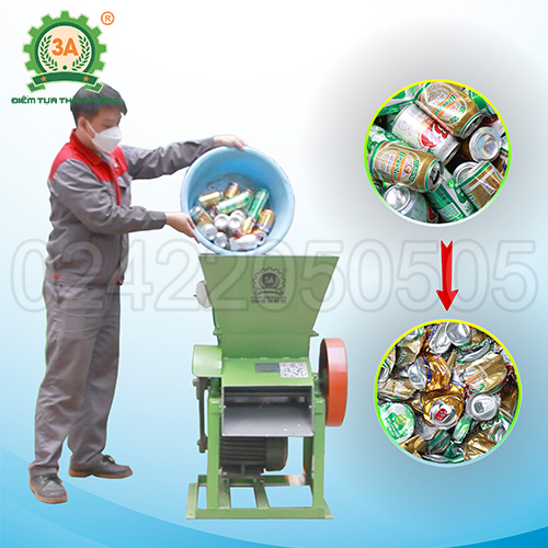 Máy ép vỏ lon bia, coca 3A2,2Kw