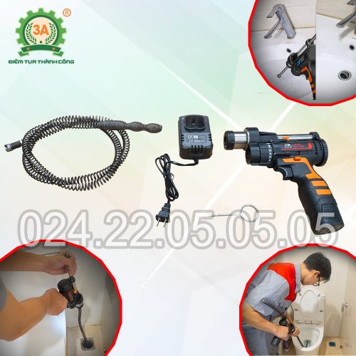 Máy thông tắc cống gia đình 3A12V